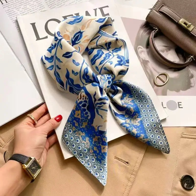 Luxury Satin Square Bandana | 55x55cm | Custom Digital Print | 50 MOQ | Gift