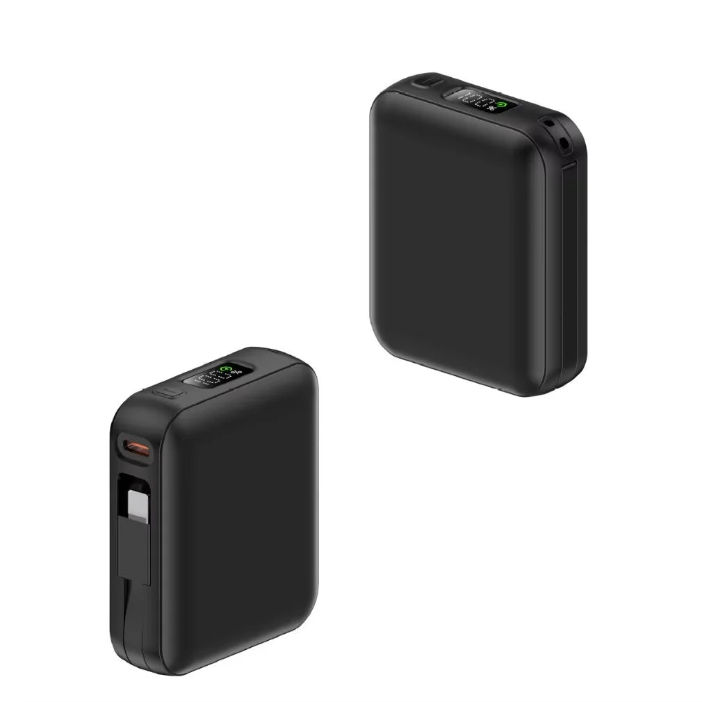 Custom Logo Mini Power Bank with Strap and Display Screen