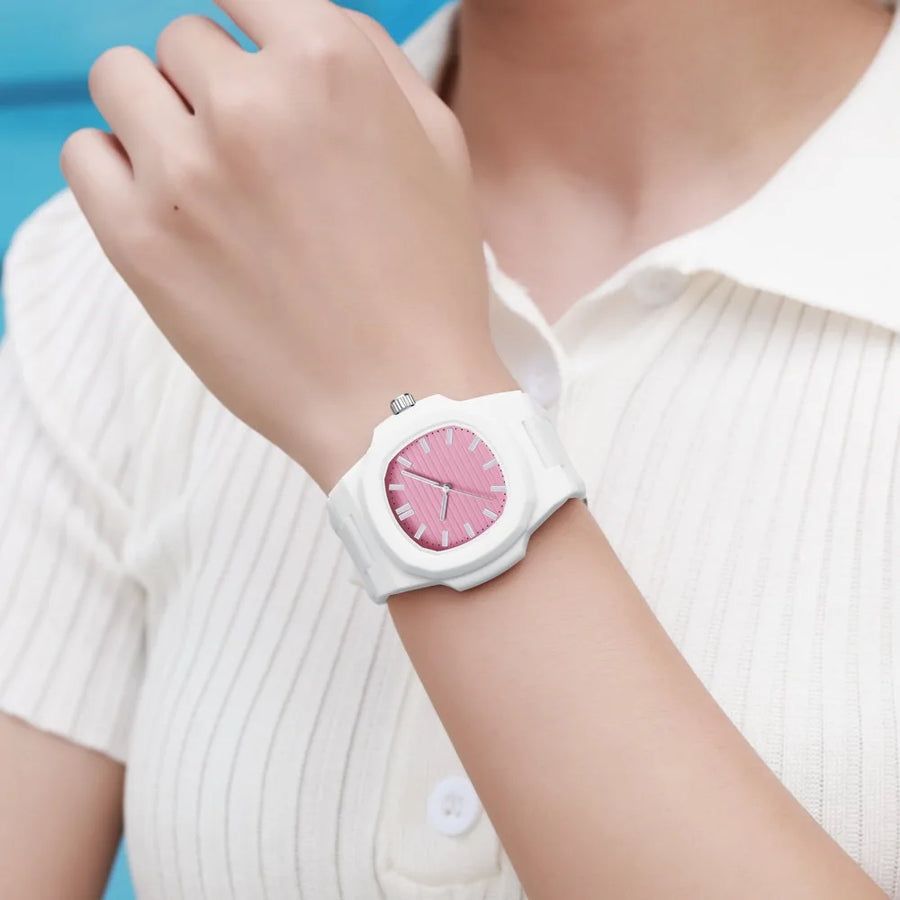 Custom Silicone Strap Watch with Logo | 300 MOQ | Plastic