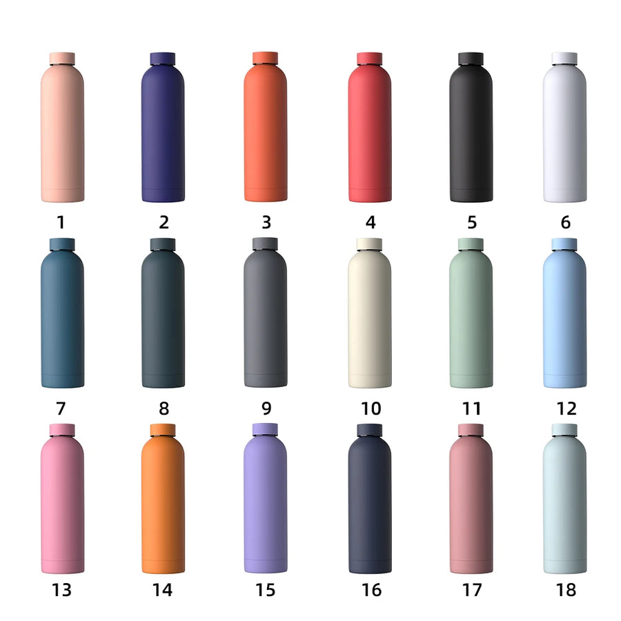 Custom logo 500ml Double Wall Stainless Steel Water Bottle for Travel, Office & Daily Use