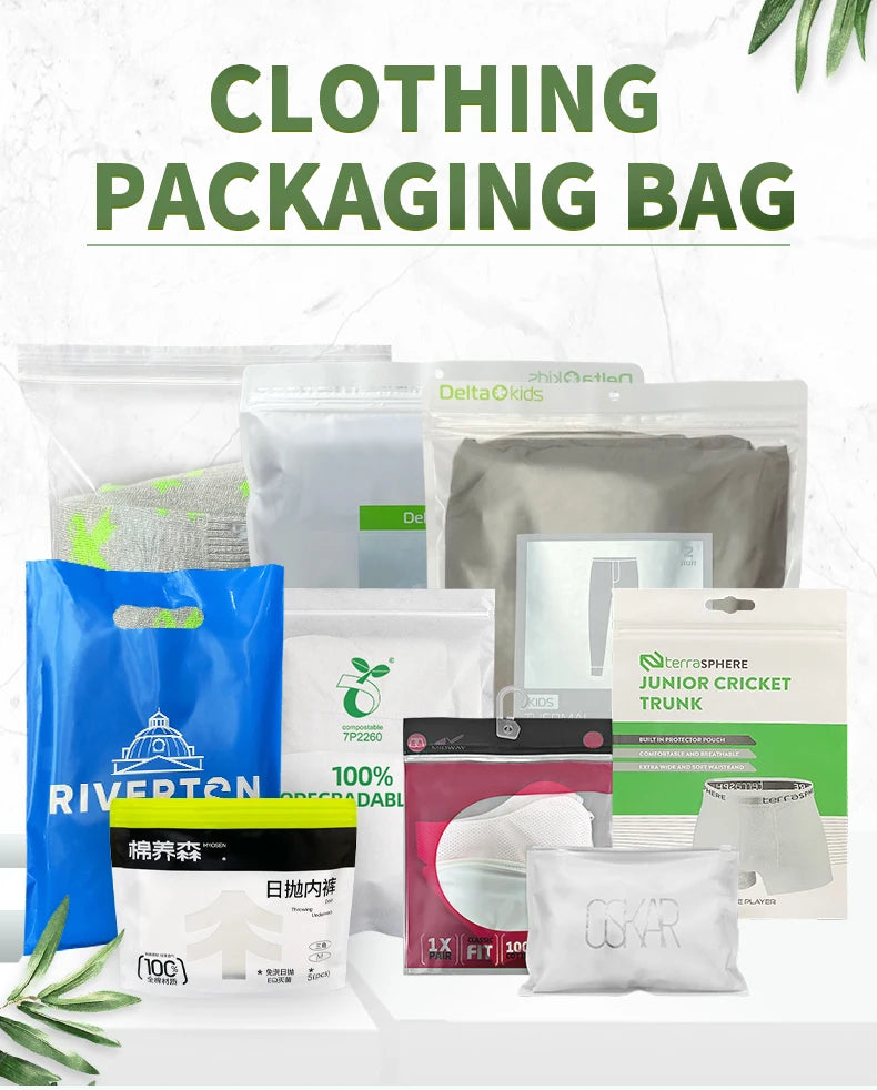 Custom Printed Zipper Bags for Clothing Packaging | Factory Direct