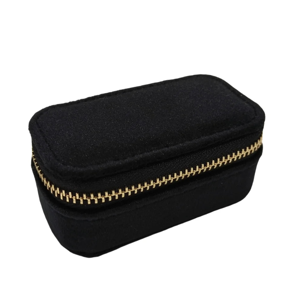 Custom Velvet Zipper Jewelry Box Wholesale | 50 MOQ Luxury Packaging