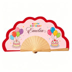 Custom Logo Bamboo Folding Hand Fan for Wedding and Holiday Gifts