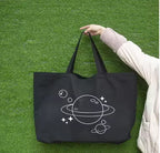 Custom Oversized Canvas Tote Bag — 100 MOQ, Embroidery, 7-Day Lead