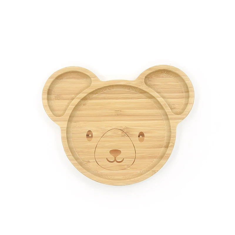 Bamboo Suction Plate Set | Animal Shapes | CPC Certified | 100 MOQ