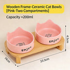 Custom Ceramic Cat Bowls with Cat Ear Design | MOQ 32 Pieces