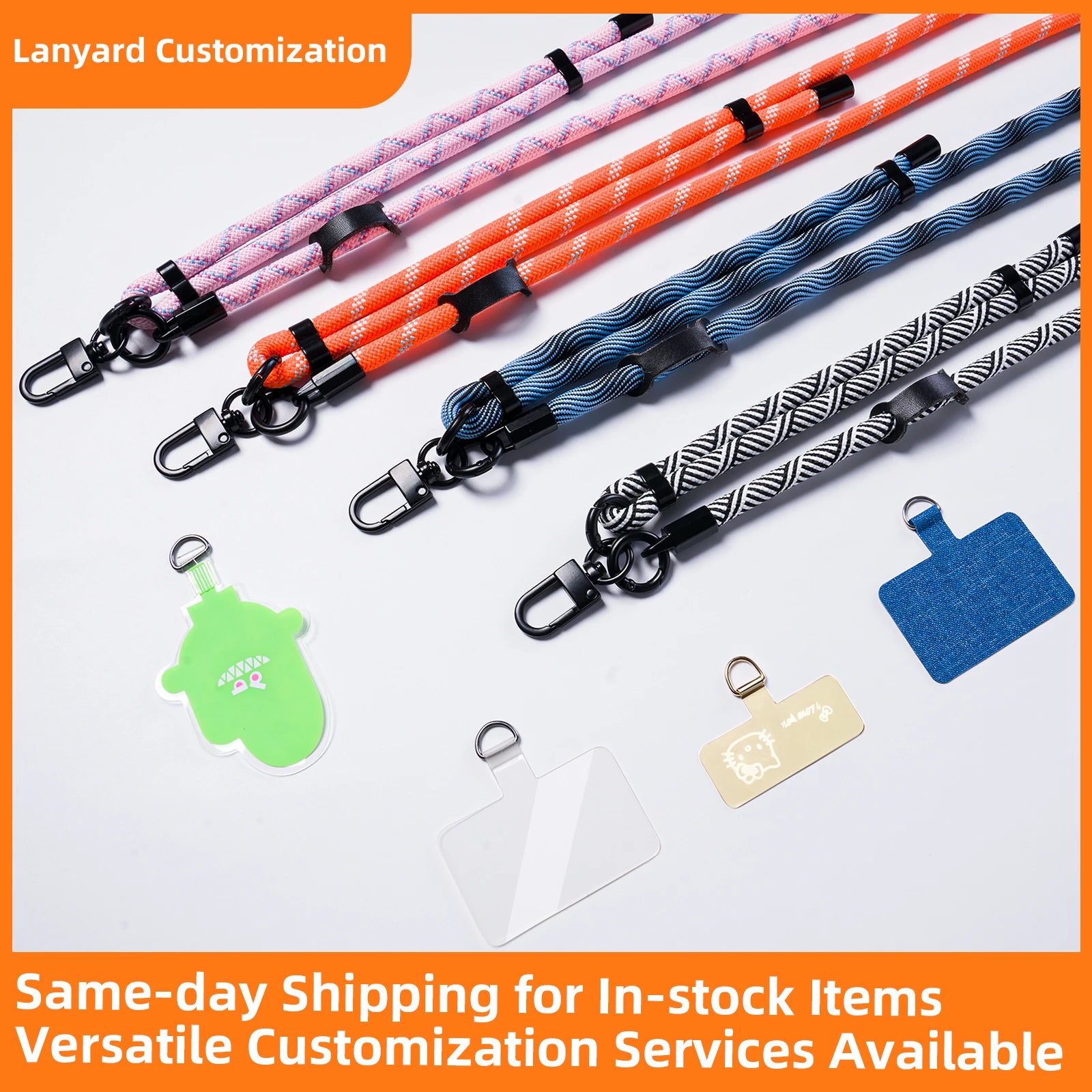 Custom Nylon Crossbody Phone Strap with Universal Tether Patch