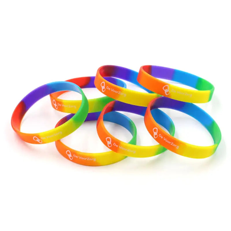 Custom Silicone Wristbands 100 MOQ | Debossed Embossed Logo Promotional