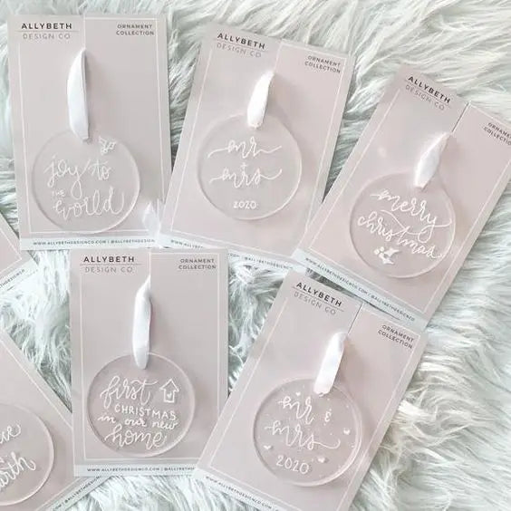 Custom Acrylic Christmas Tree Ornaments with Logo | MOQ 500