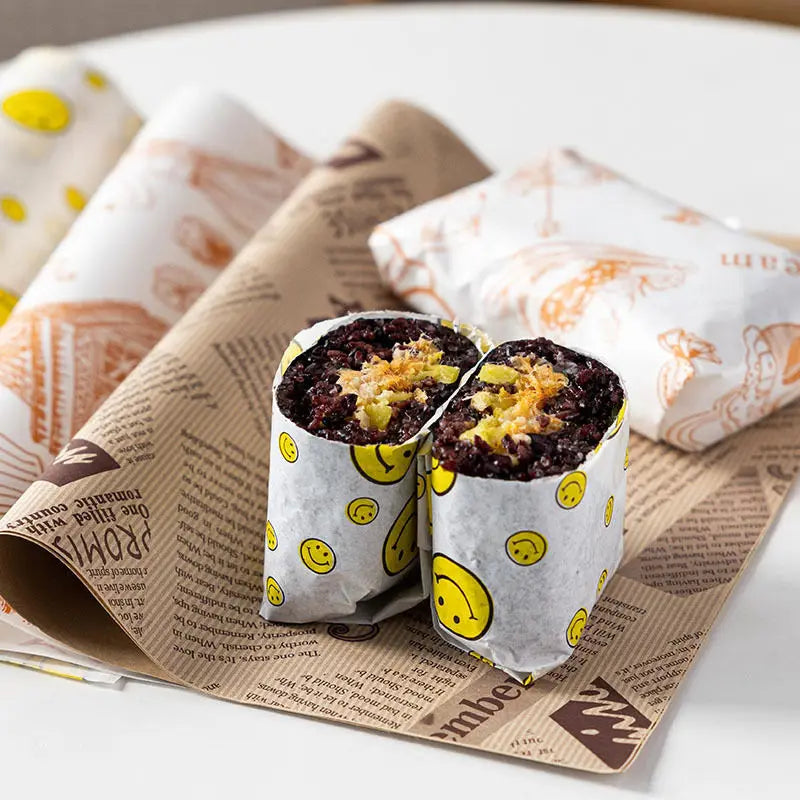 Custom Food-Grade Greaseproof Paper: 30K MOQ, 7-Day Lead, 35-45gsm | Burger & Sandwich Wrapping