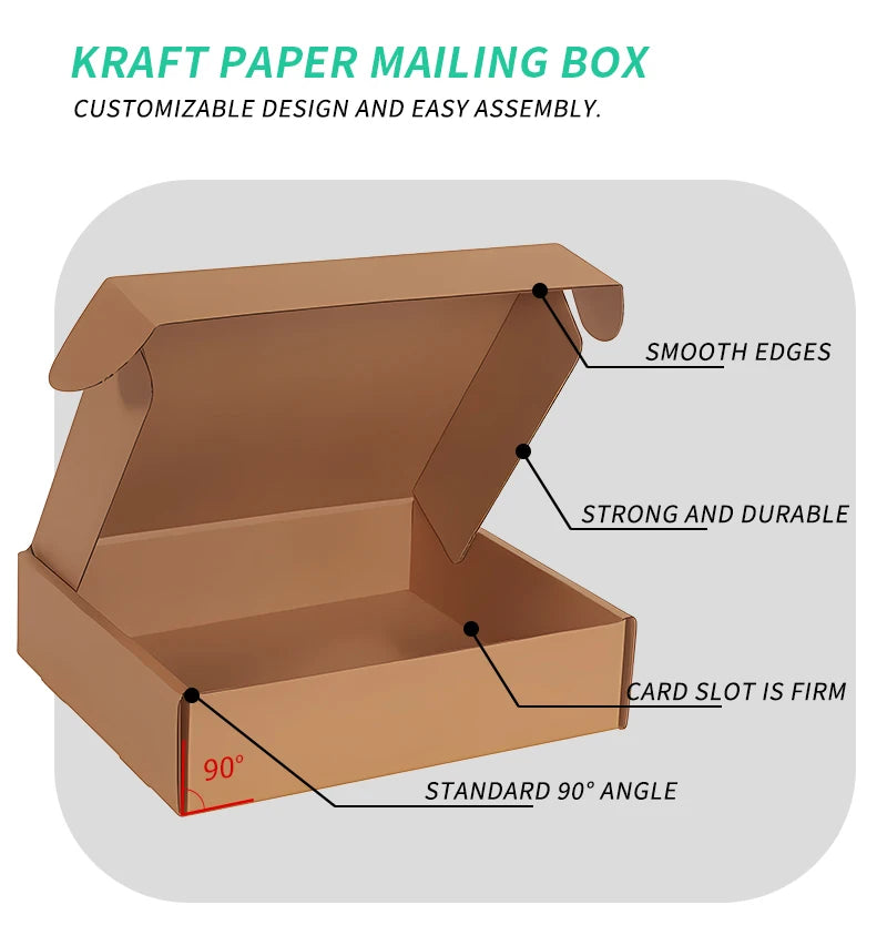 Kraft Mailer Boxes 1,000 pcs | FSC Certified