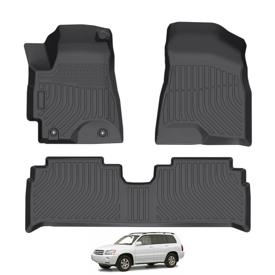 Toyota Highlander 3D All-Weather TPE Floor Mats Full Set (2001-2007)