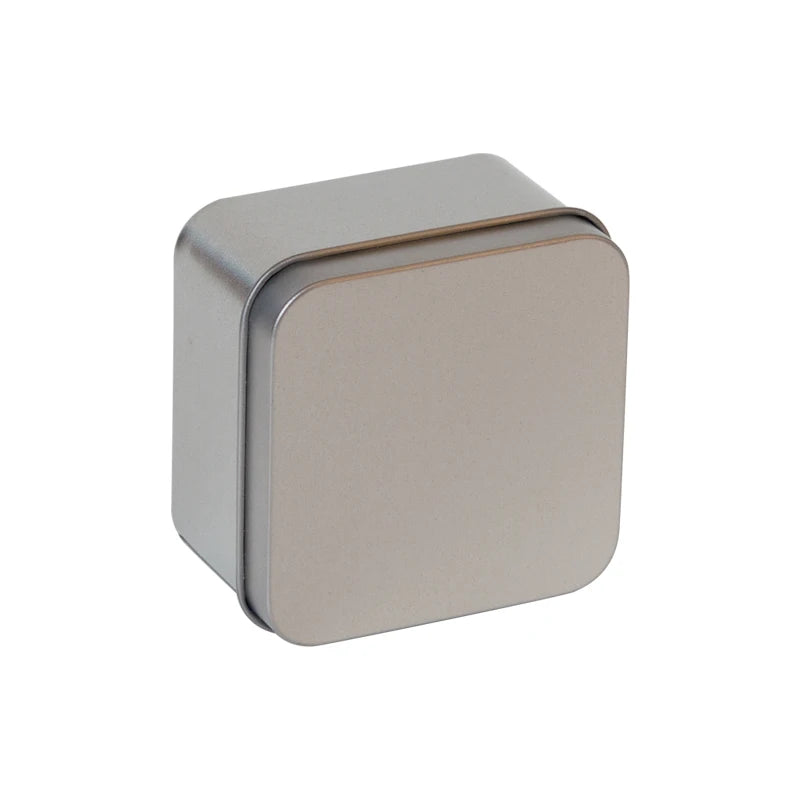 Mini Square Gold Tinplate Metal Box | Embossed Design | Custom Packaging | 100 MOQ