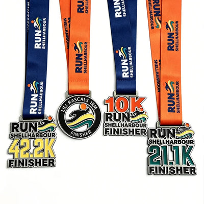 Custom Zinc Alloy Medal with Soft Enamel | 70mm Marathon Finisher Awards & Corporate Recognition | 50 MOQ