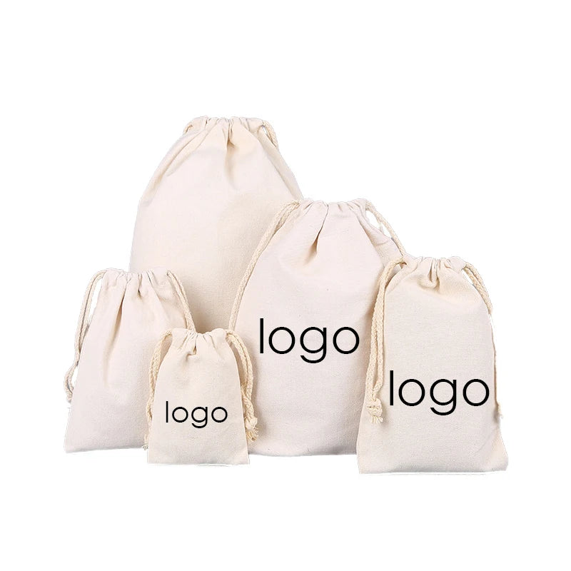 Custom Cotton Drawstring Bags | 50 MOQ | 5-Day Lead Time