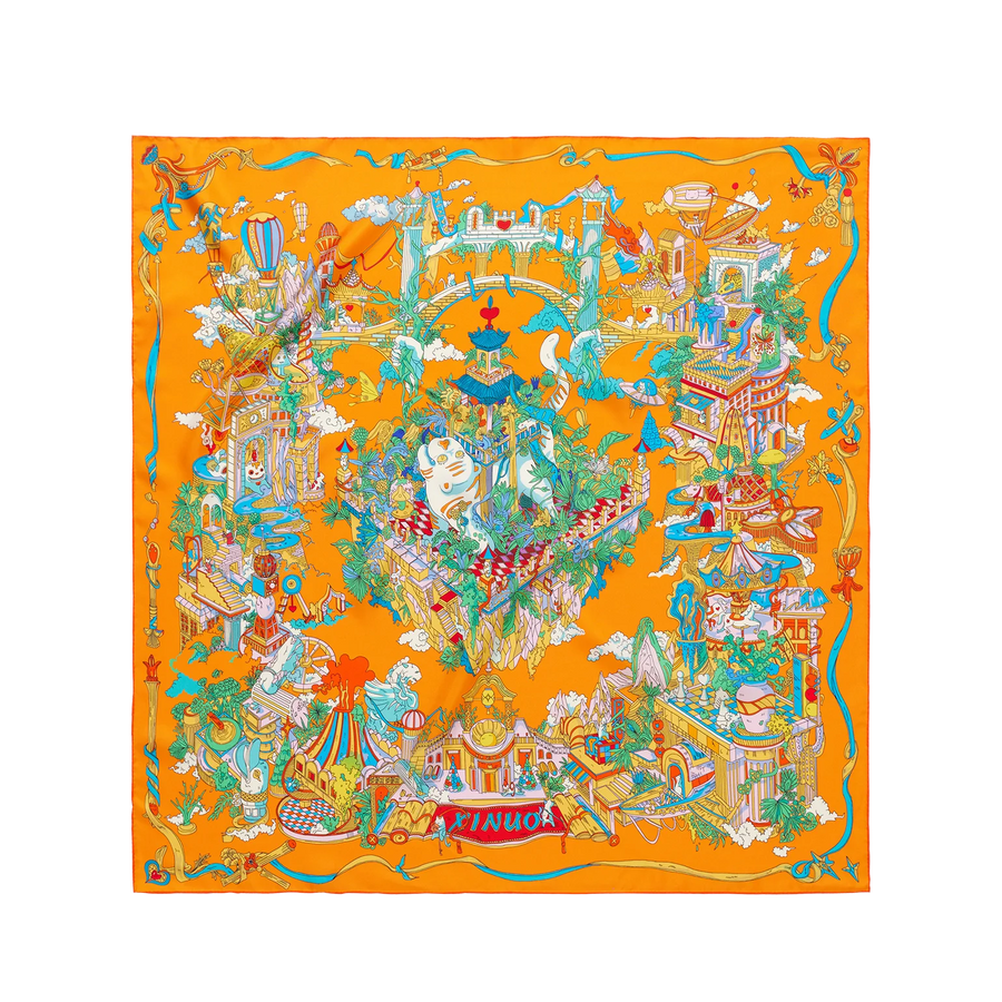 Custom 100% Real Silk Scarves | Digital Printing | 50 Pcs MOQ | Luxury Corporate Gifts