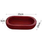 Hand-Carved Wooden Candle Bowl | Oval Rustic Decor Bowl | Factory Wholesale