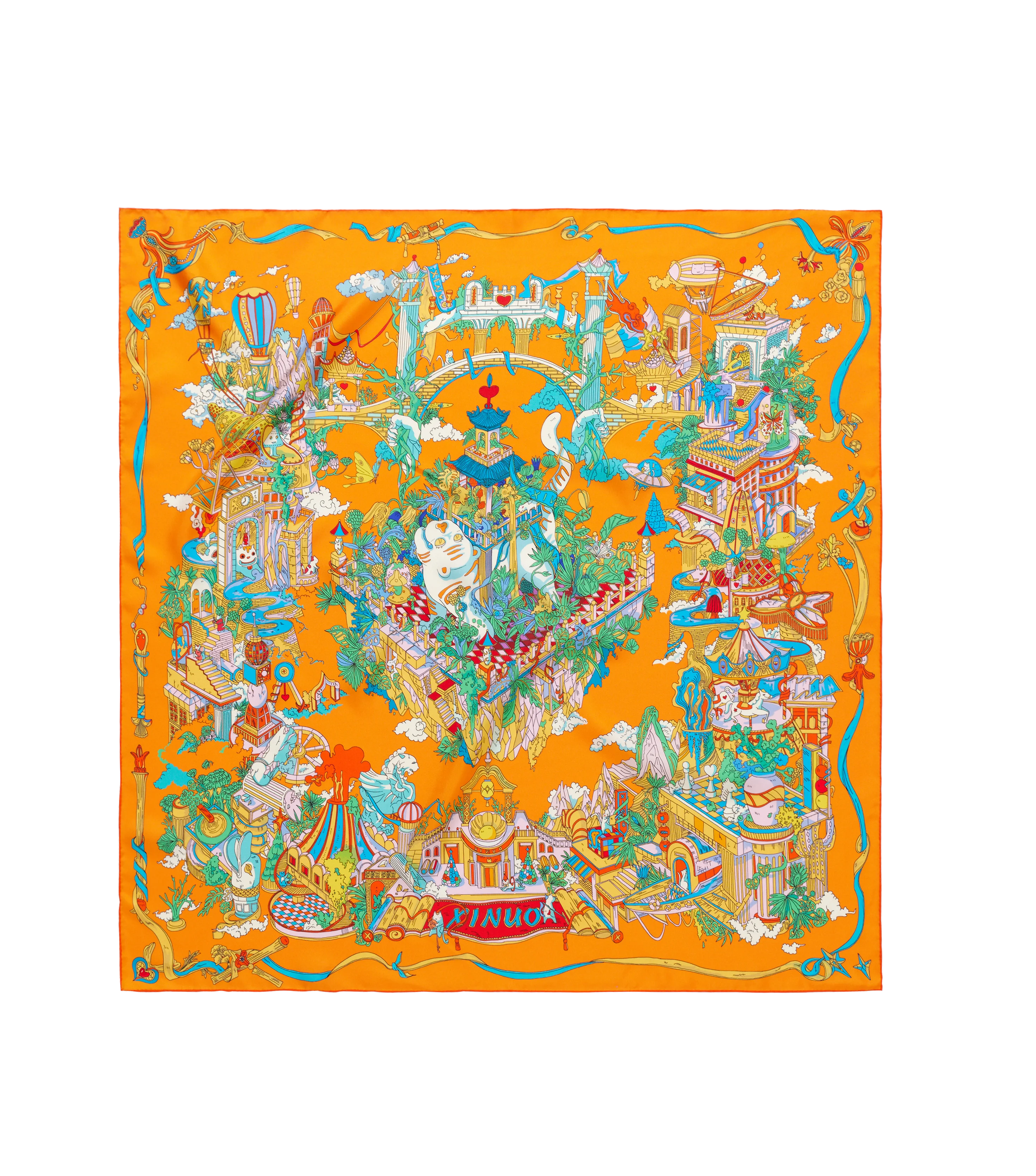 Custom 100% Real Silk Scarves | Digital Printing | 50 Pcs MOQ | Luxury Corporate Gifts