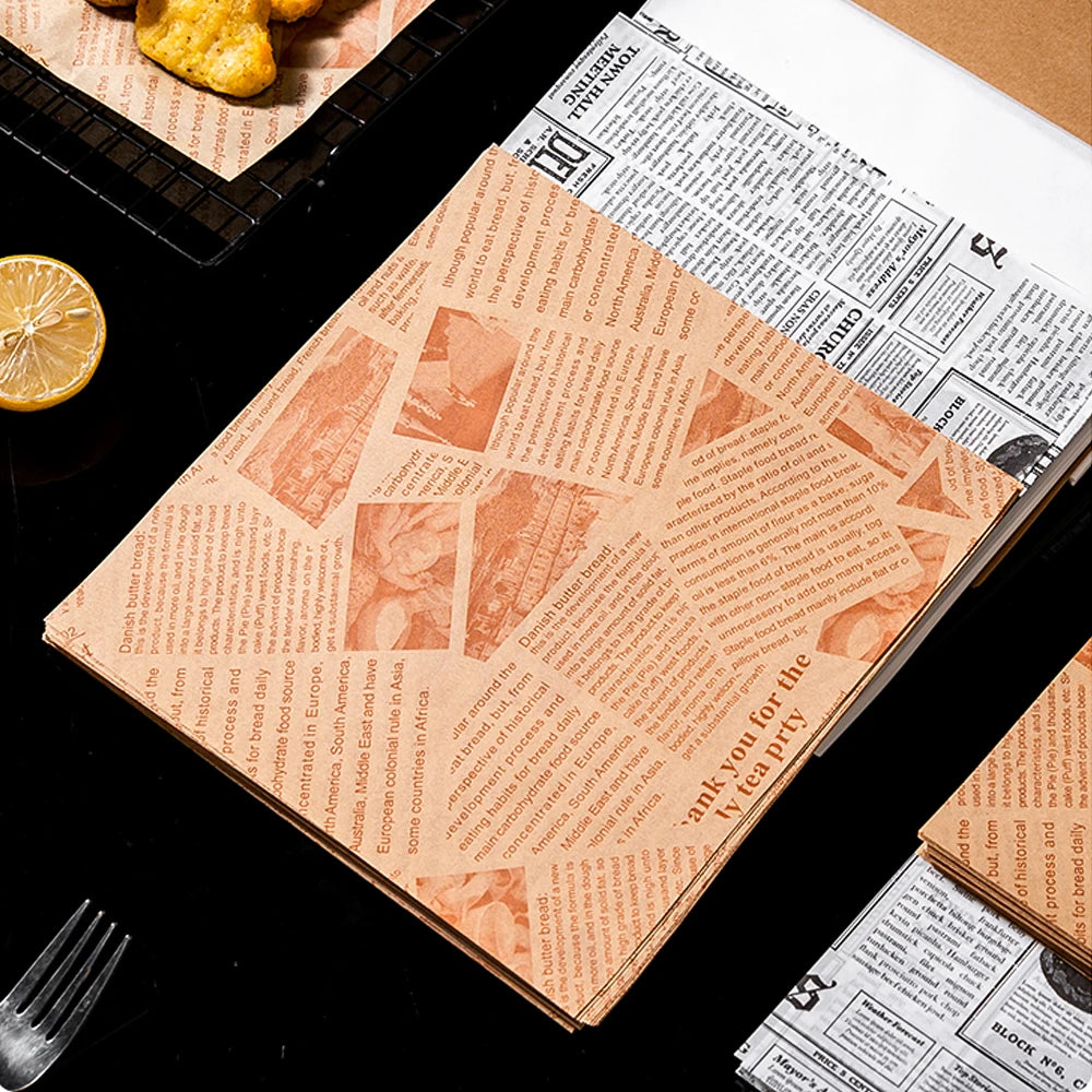 Custom FDA Compliant Greaseproof Wrapping Paper | 10,000 MOQ, 7 Materials, Full Color