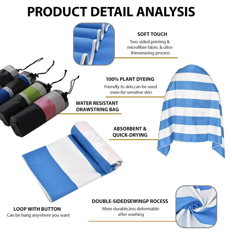 RPET Quick Dry Beach Towel | Custom Microfiber Sports Towel