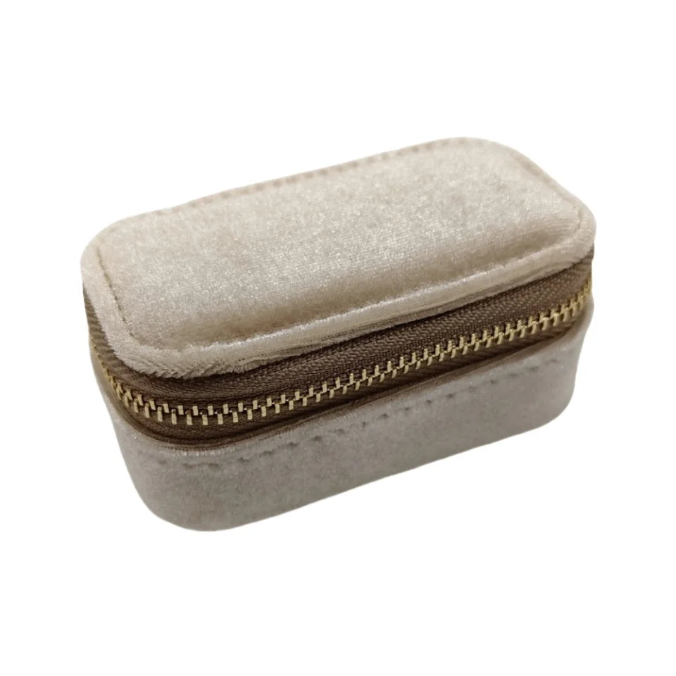 Custom Velvet Zipper Jewelry Box Wholesale | 50 MOQ Luxury Packaging