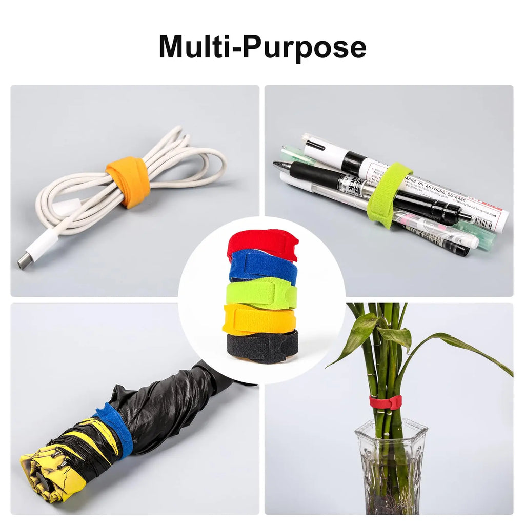 Custom nylon cable ties with adhesive backing for employee kits & conferences. 1,000 MOQ, 7-day samples, screen printing