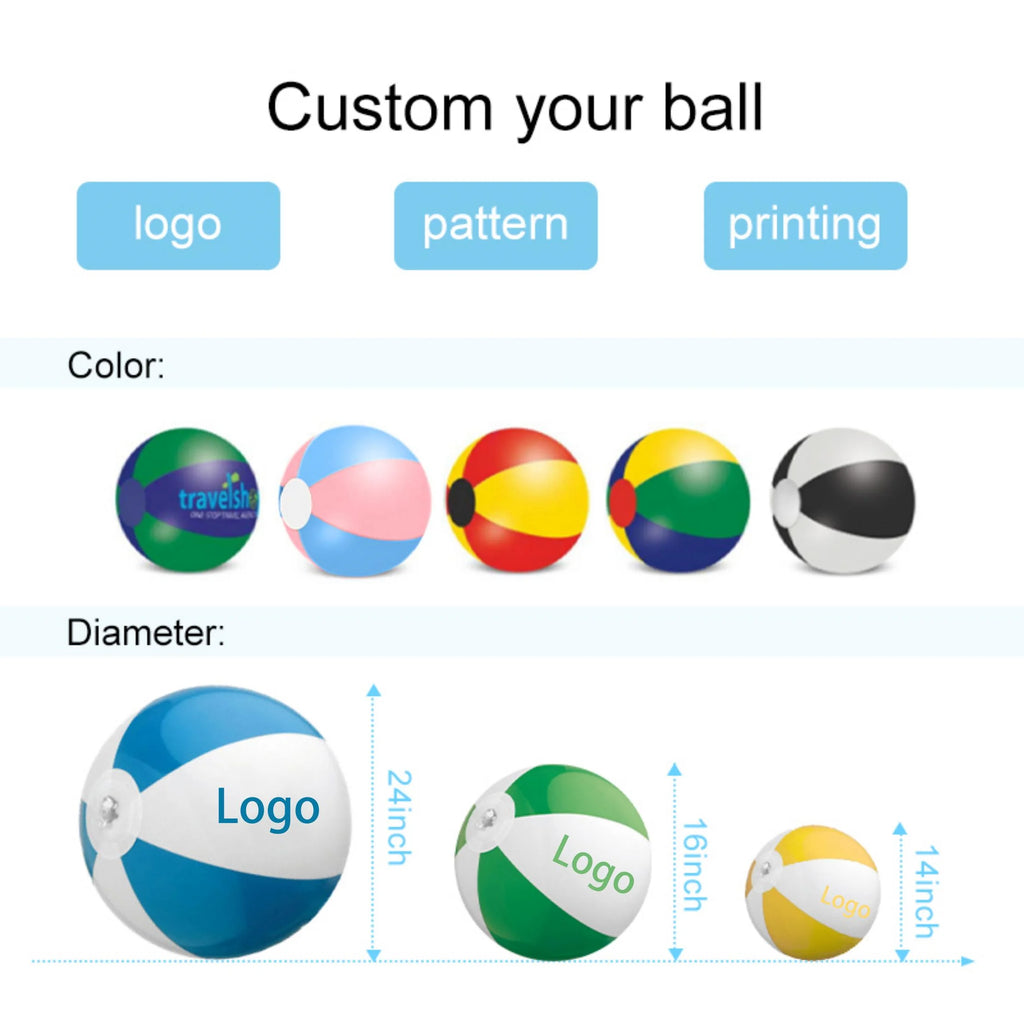 Custom Inflatable Beach Balls | CE EN71 Certified | Bulk Summer Promotions