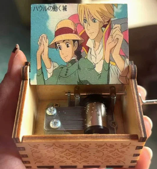 Wooden Hand-Cranked Music Box | Howl's Moving Castle | 10 MOQ | Custom