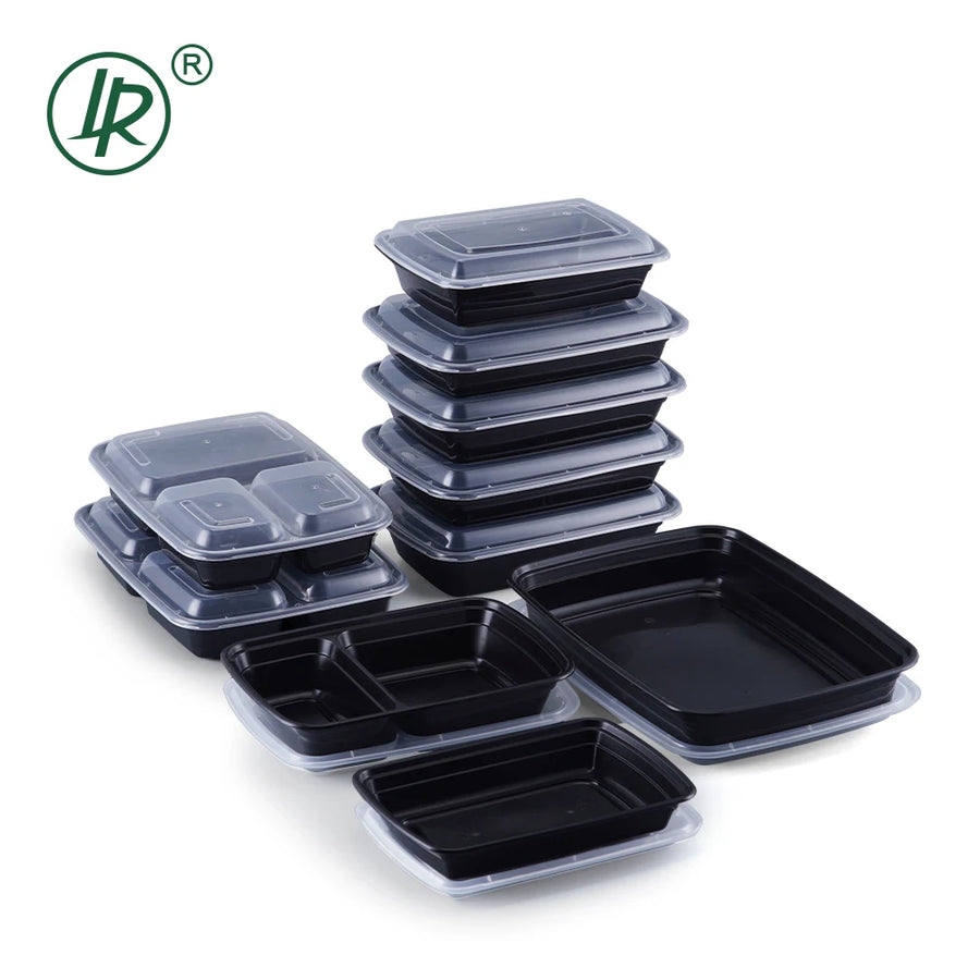 3-Compartment Food Container 33oz | PP Plastic | 15,000 MOQ | Custom