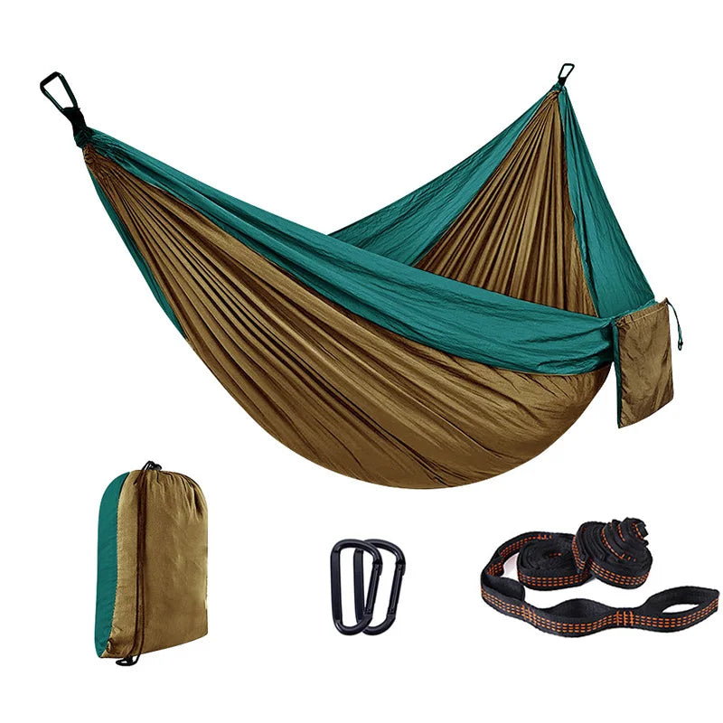 Custom 210T Parachute Nylon Hammock with Logo | 200kg Capacity, 1 MOQ, Camping