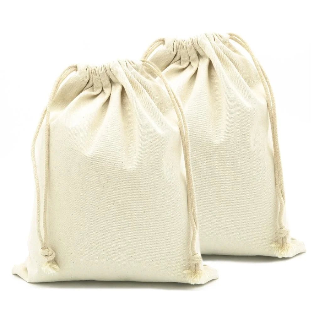 Custom Cotton Canvas Bag | Eco-Friendly | Drawstring | Custom Logo | 50 MOQ