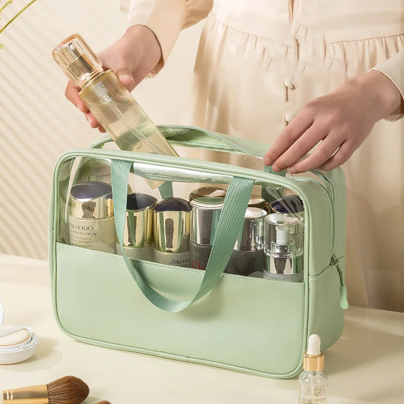 Low MOQ PVC Transparent Makeup Bag | Custom Logo Travel Bag