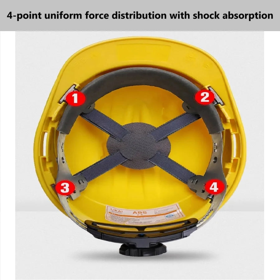 ABS Safety Helmet Construction | 4-Point Suspension Custom Logo | 410g