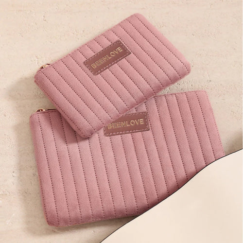 Custom Velvet Cosmetic Bags with Logo — Zipper Closure, Embroidery & Woven Labels