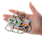 Custom Zinc Alloy Bottle Opener Keychain | 2D 3D Logo