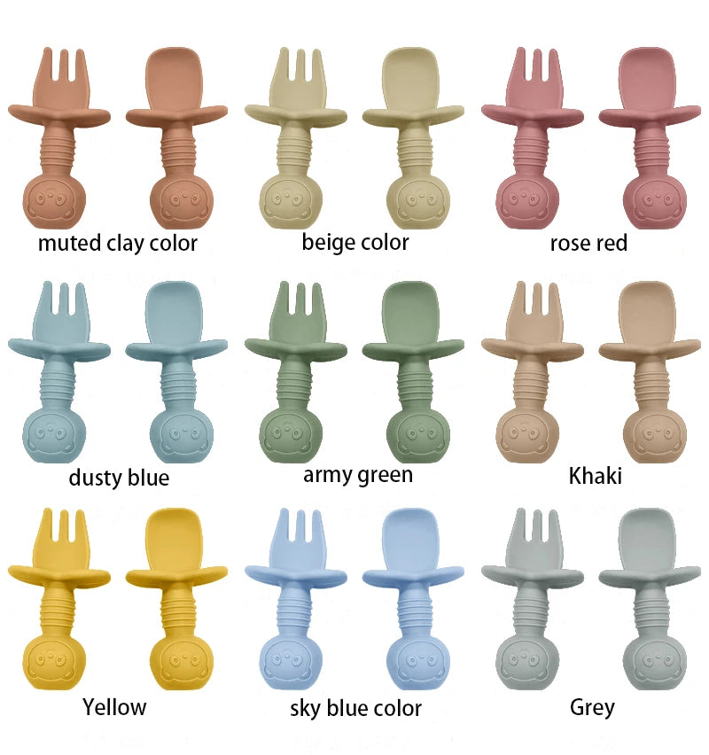 Custom Silicone Toddler Feeding Set 6pcs | BPA-Free, Food-Grade, Logo Print/Laser, Free Sample
