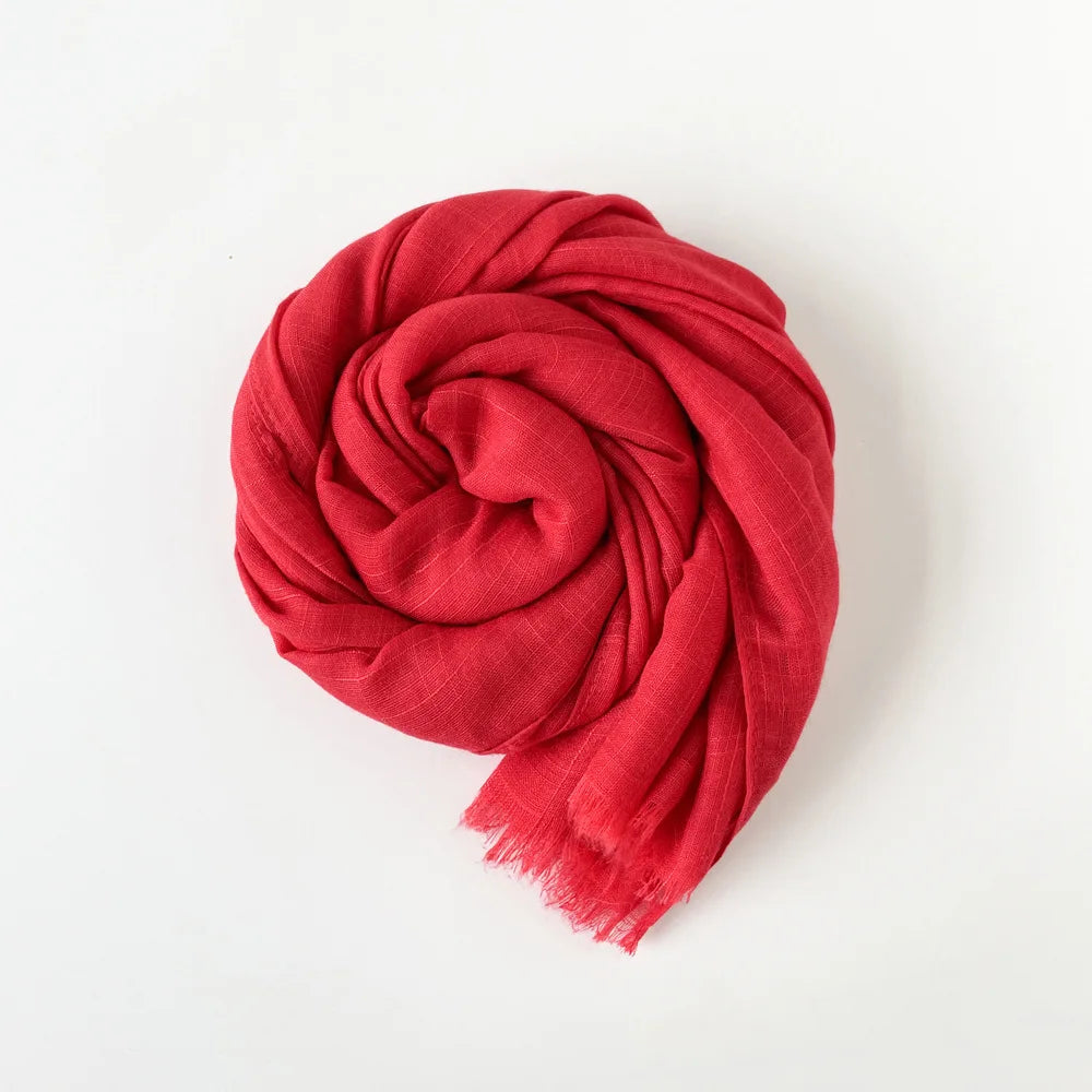 Custom Bamboo Knot Cotton Scarves 180x80cm | 18 Colors | Bulk Boutique Scarves