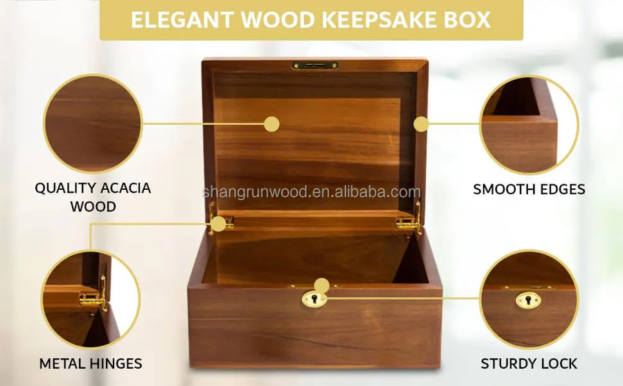 Custom Acacia Wood Storage Boxes with Logo – 14-Day Lead