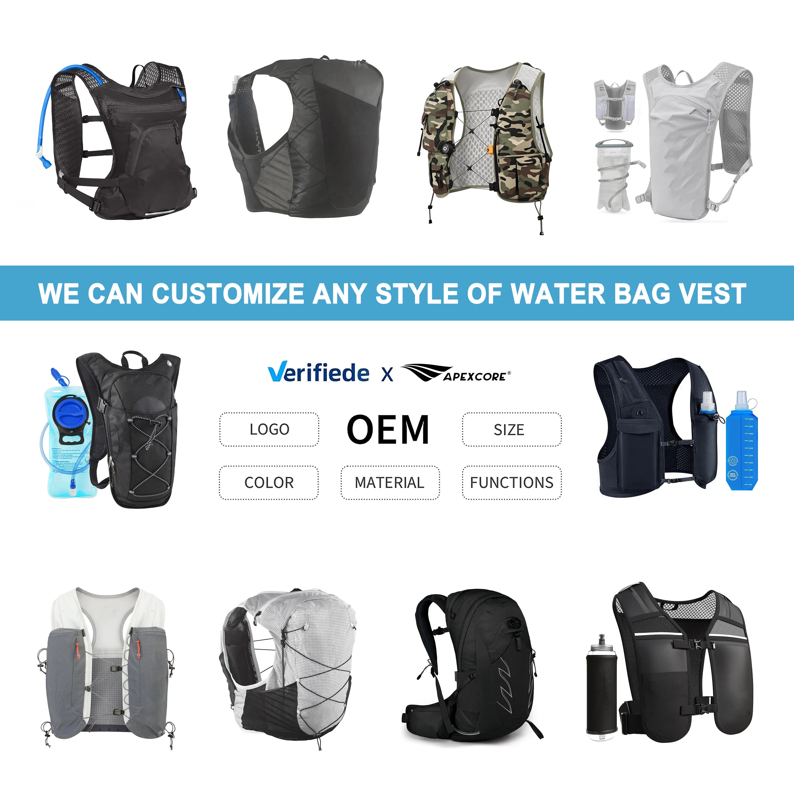 Custom Recycled Polyester Hydration Bag Pack | 3D Mesh Running Vest | Eco Friendly Custom Tote Bags Wholesale Sourcing