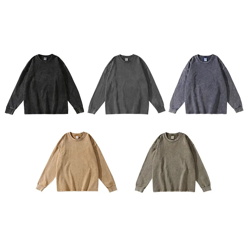300G Heavyweight Long-Sleeve T-Shirt | Pure Cotton Oversized Fit