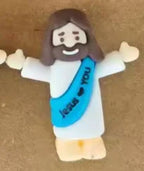 Mini Jesus Figurines | Hand-Painted Religious Figures | Bulk Baptism Gifts