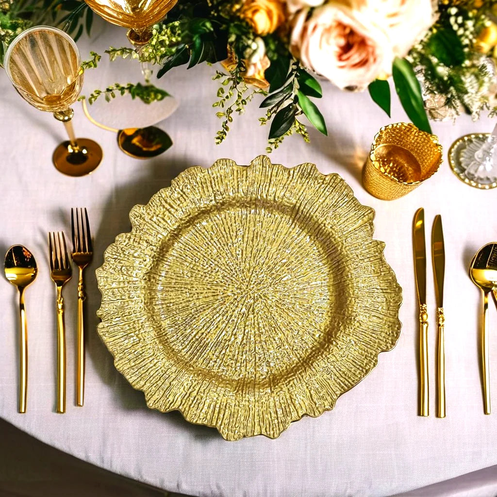 13 Inch Plastic Charger Plates | Custom Wholesale Tableware
