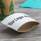 Custom Cup Sleeves | Corrugated Insulated | Gold Foil Logo | 1pc MOQ