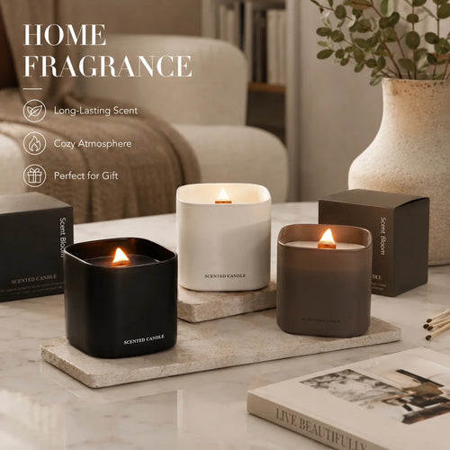 Custom Logo Woodwick Soy Wax Scented Candle | Eco MOQ 1000