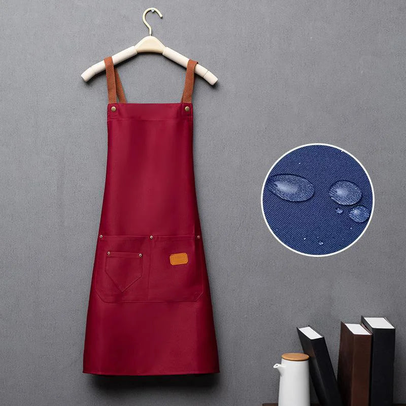 Custom Polyester Kitchen Apron with Pockets for Cooking, Baking, Cafés and Everyday Work
