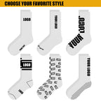 Custom Sports Socks with Logo | Running Basketball Crew Sock MOQ 50