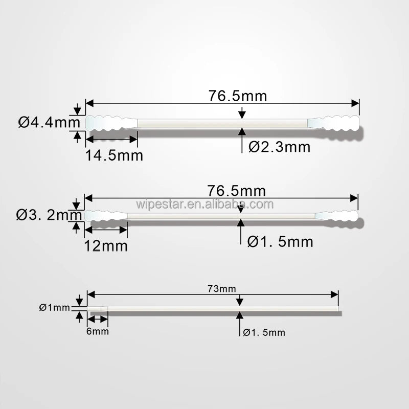 Industrial Cleaning Cotton Swabs | Fiber Optic & Precision | Paper/Wood Shaft | Low MOQ | WIPESTAR