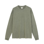 Oversized 310g Acid Washed Cotton Long Sleeve T-Shirt | Custom Printing | Vintage