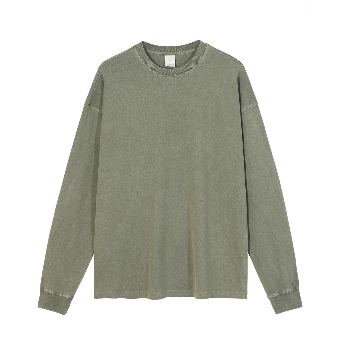 Oversized 310g Acid Washed Cotton Long Sleeve T-Shirt | Custom Printing | Vintage