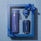 Insulated Water Bottle Set with Logo | 18/8 Steel | 12-24 Hour Insulation